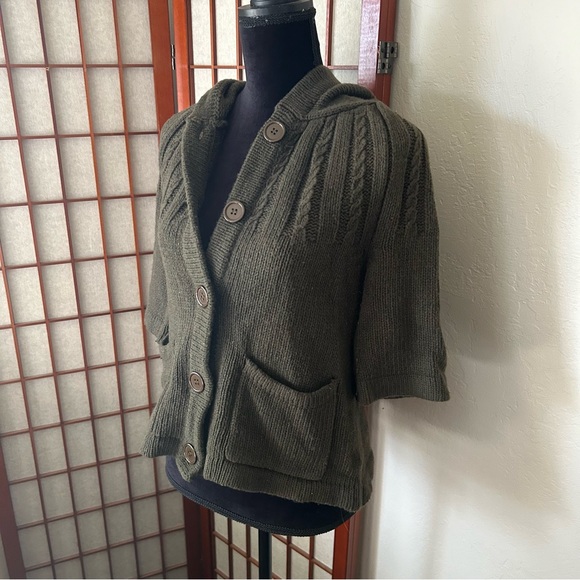NWT Olive Green Fall ‘07 Millau LF Swing Cardigan Y2K - Picture 7 of 14